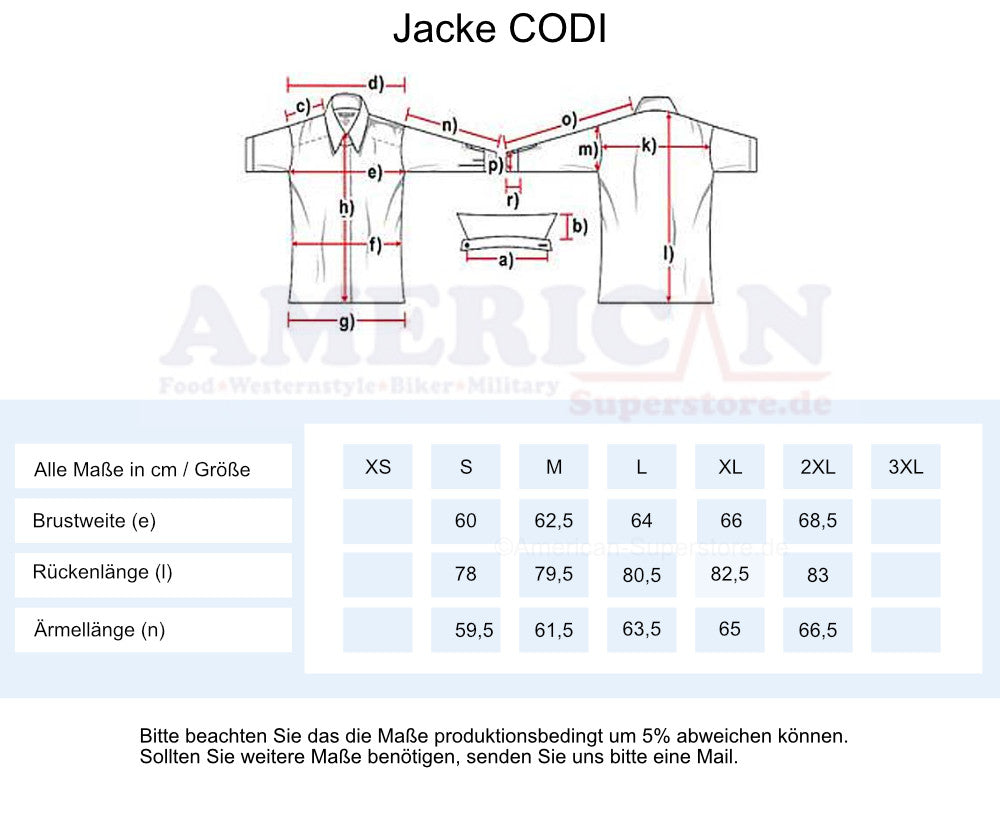 Lederjacke, Fransenjacke - Codi