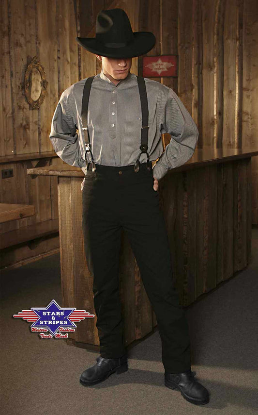 Westernhose Old Style Hose Cowboy Line Dance, schwarz Stars&Stripes Dillon