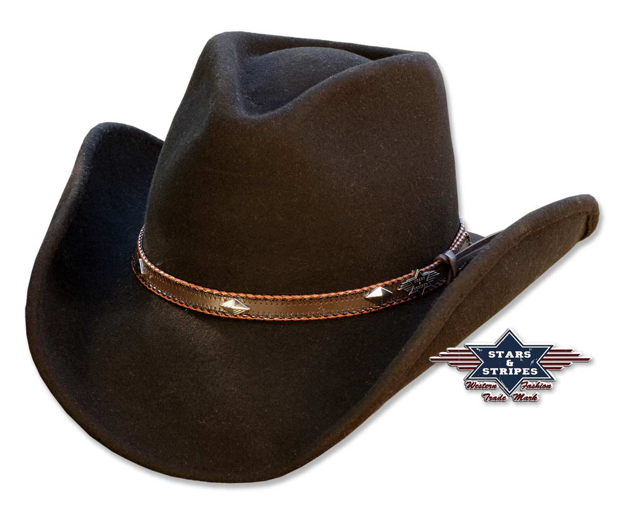 Wollfilz Hut, Westernhut Cowboyhut -Dallas Black-