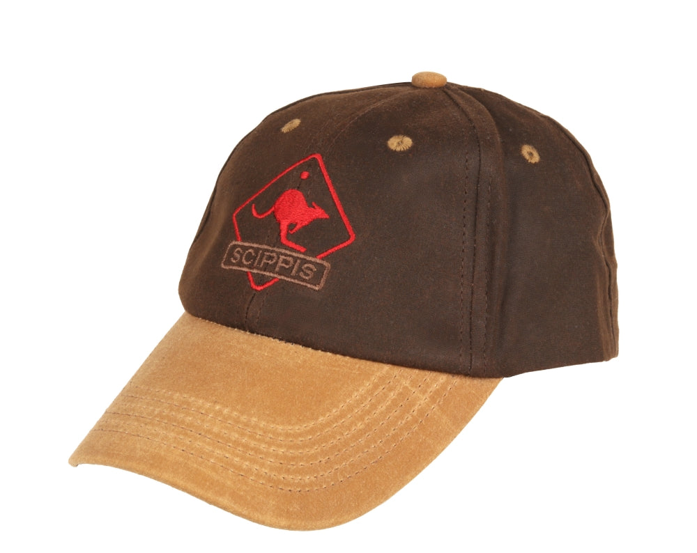 Scippis Oilskin Baseball Cap Kappe Mütze tan/braun