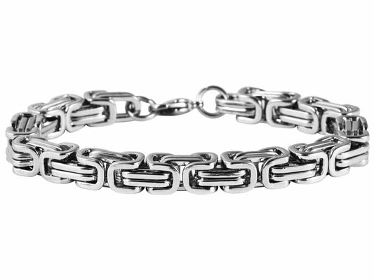 Silberfarbenes Akzent Armband aus Edelstahl