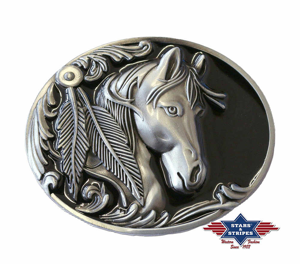 Western Buckle Gürtelschnalle "Faithful Horse"