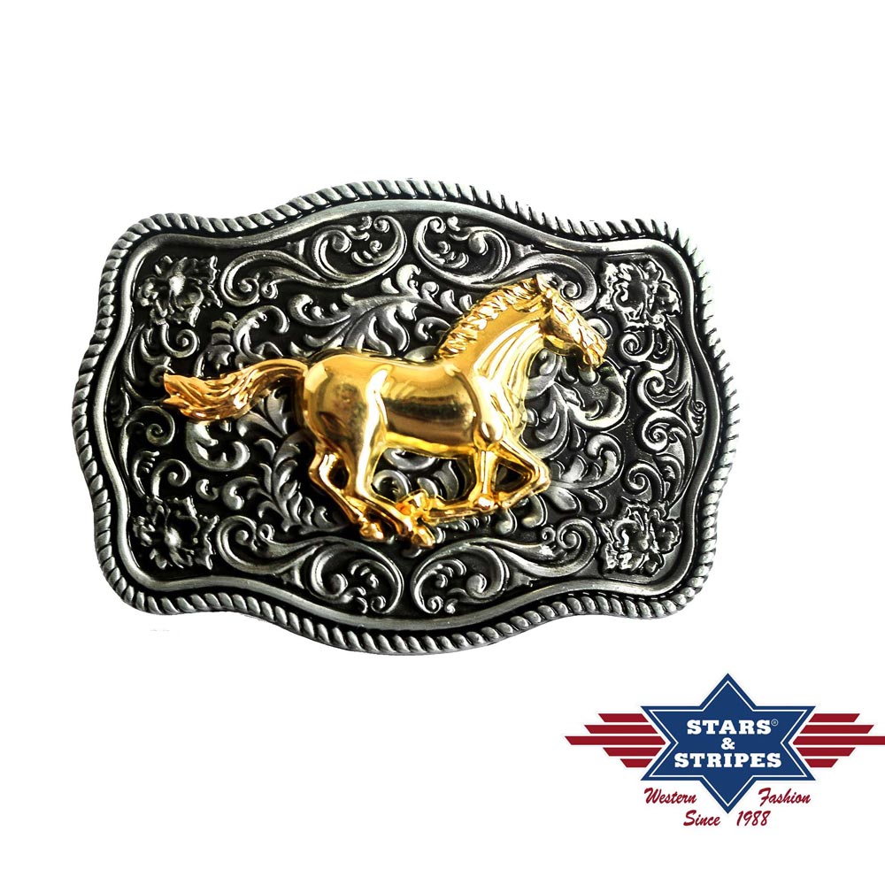 Gürtelschnalle, Buckle "Running Horse", GS-426