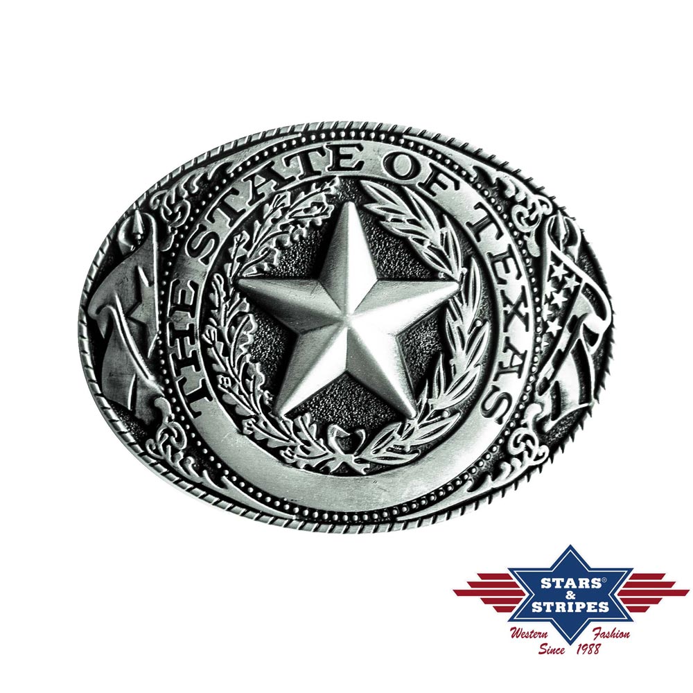 Gürtelschnalle, Buckle Motiv "The State of Texas"