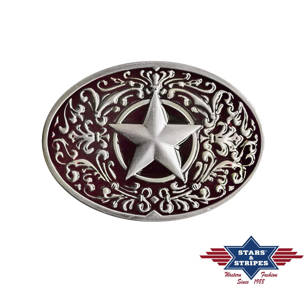 Gürtelschnalle, Buckle Motiv "Texas Stern"