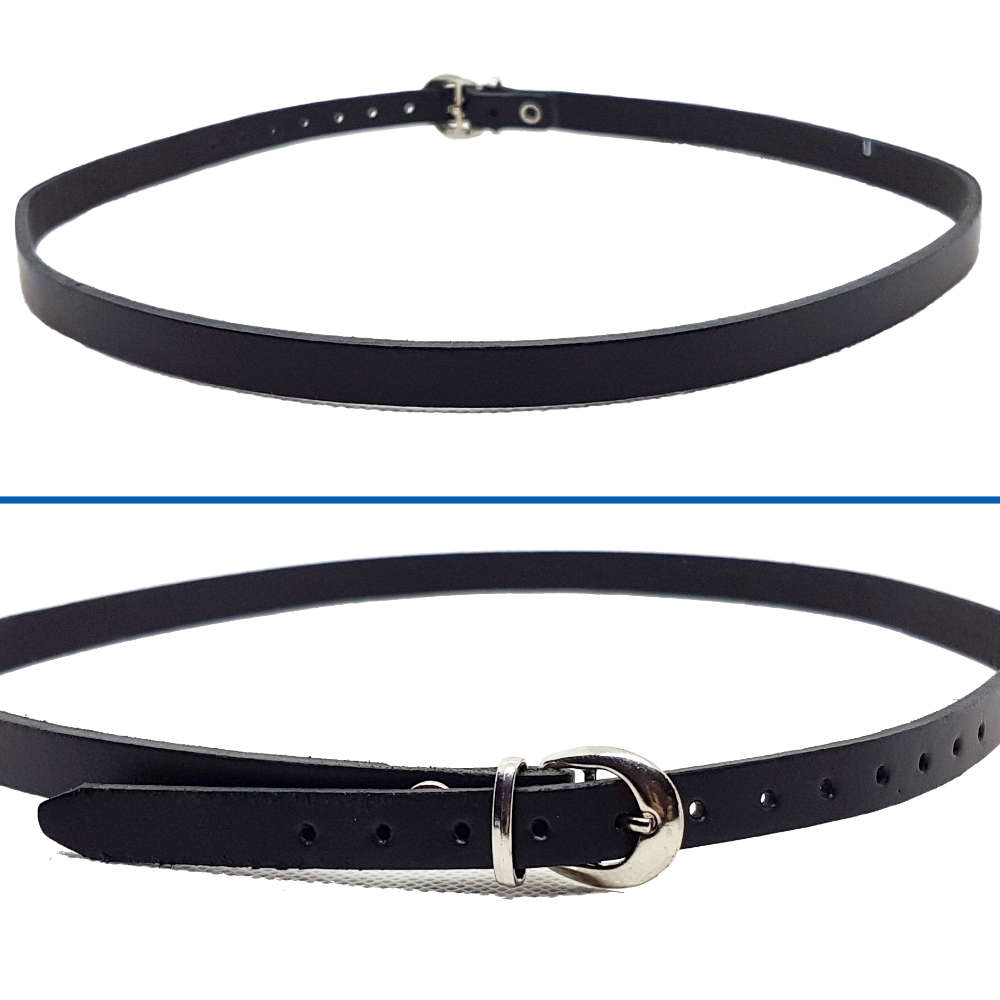 Schwarzes Lederhutband mit Schnalle - Individuell gestaltbares Accessoire