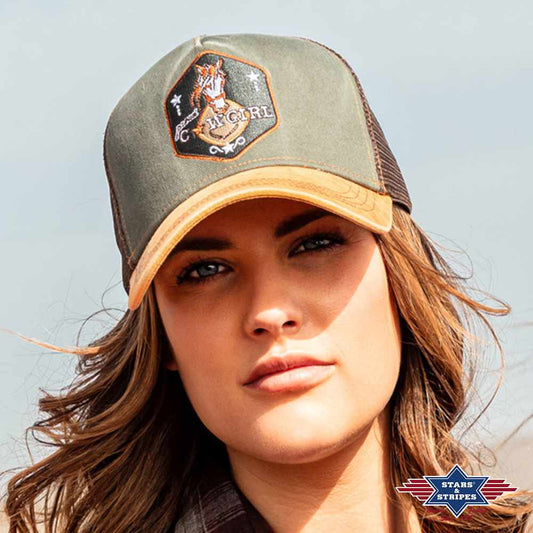 Western Trucker Cap PROUD COWGIRL, Baseball Cap Kappe Mütze