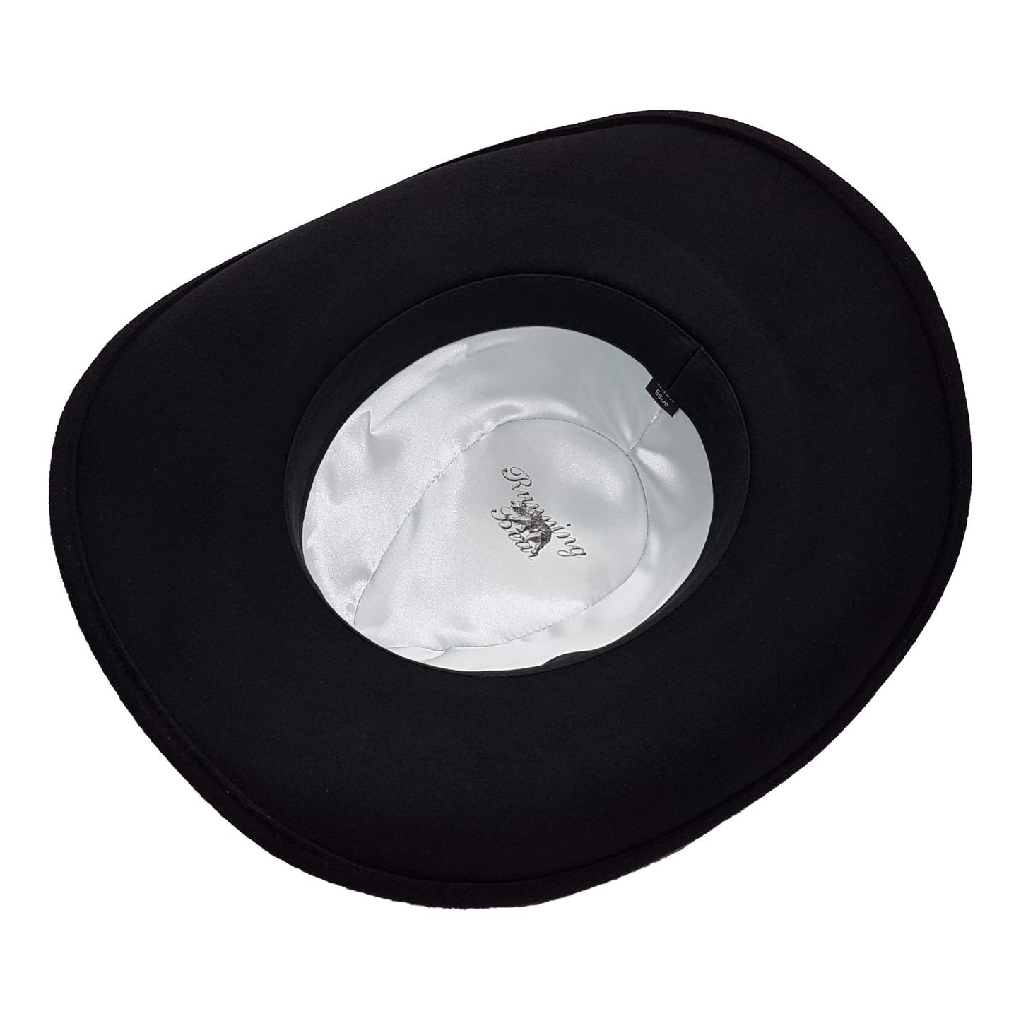 Schwarzer Filzhut, Westernhut mit Lederhutband