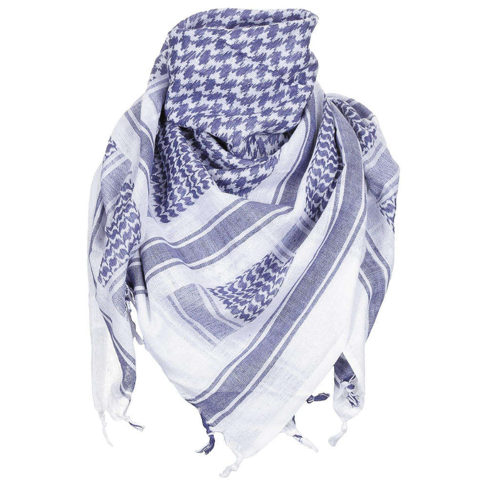 Klassisches Shemagh Halstuch - Vielseitiger Schutz und Komfort, blau/weiß