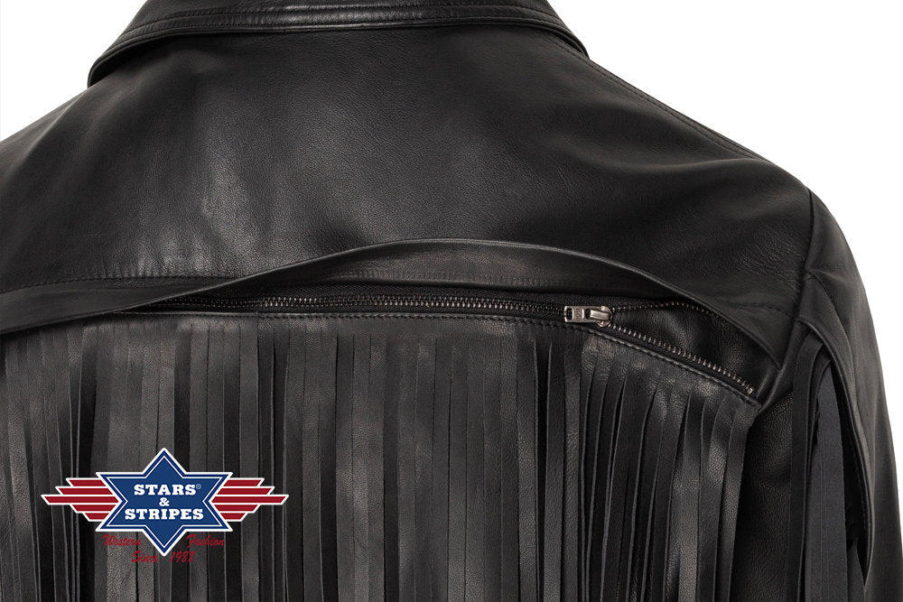 Fransenjacke im Design einer Fliegerjacke