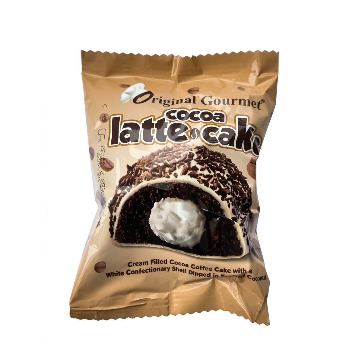 Original Gourmet Cocoa Latte Cake – Cacao Coffee Cake mit Creme-Füllung, 50g