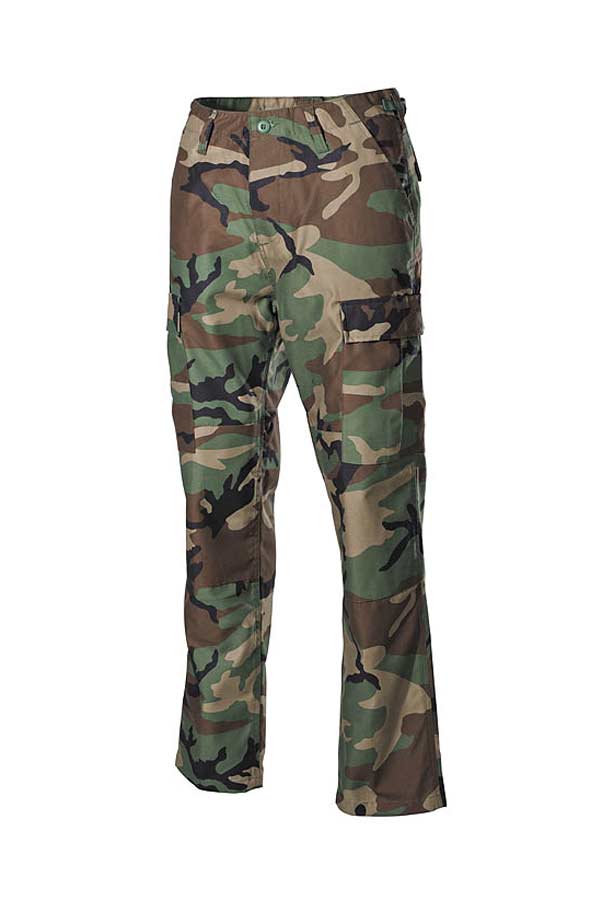 US Kampfhose BDU, woodland, mit doppelten Knien/Hintern