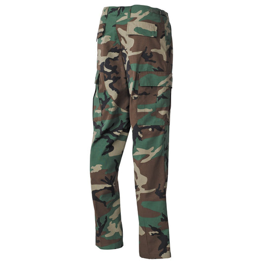 US Kampfhose BDU, Rip Stop, woodland mit doppelten Knien/Hintern
