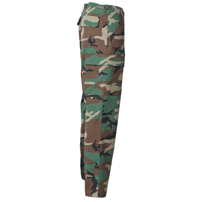 US Kampfhose BDU, Rip Stop, woodland mit doppelten Knien/Hintern