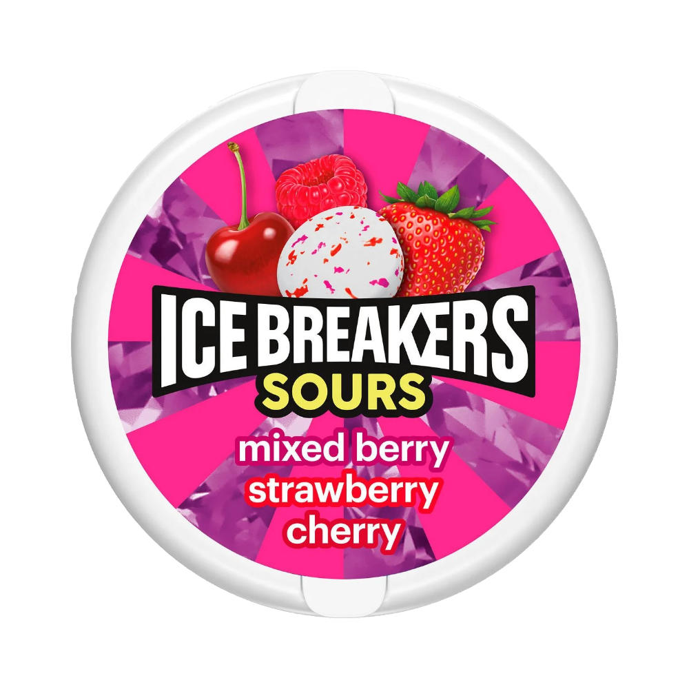 Ice Breakers Mints Sours - Mixed Berry, Zuckerfrei
