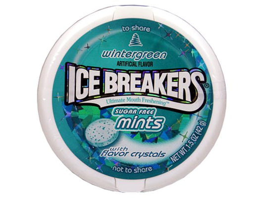 Ice Breakers Mints - wintergreen mit herb-minzigem Geschmack, zuckerfrei