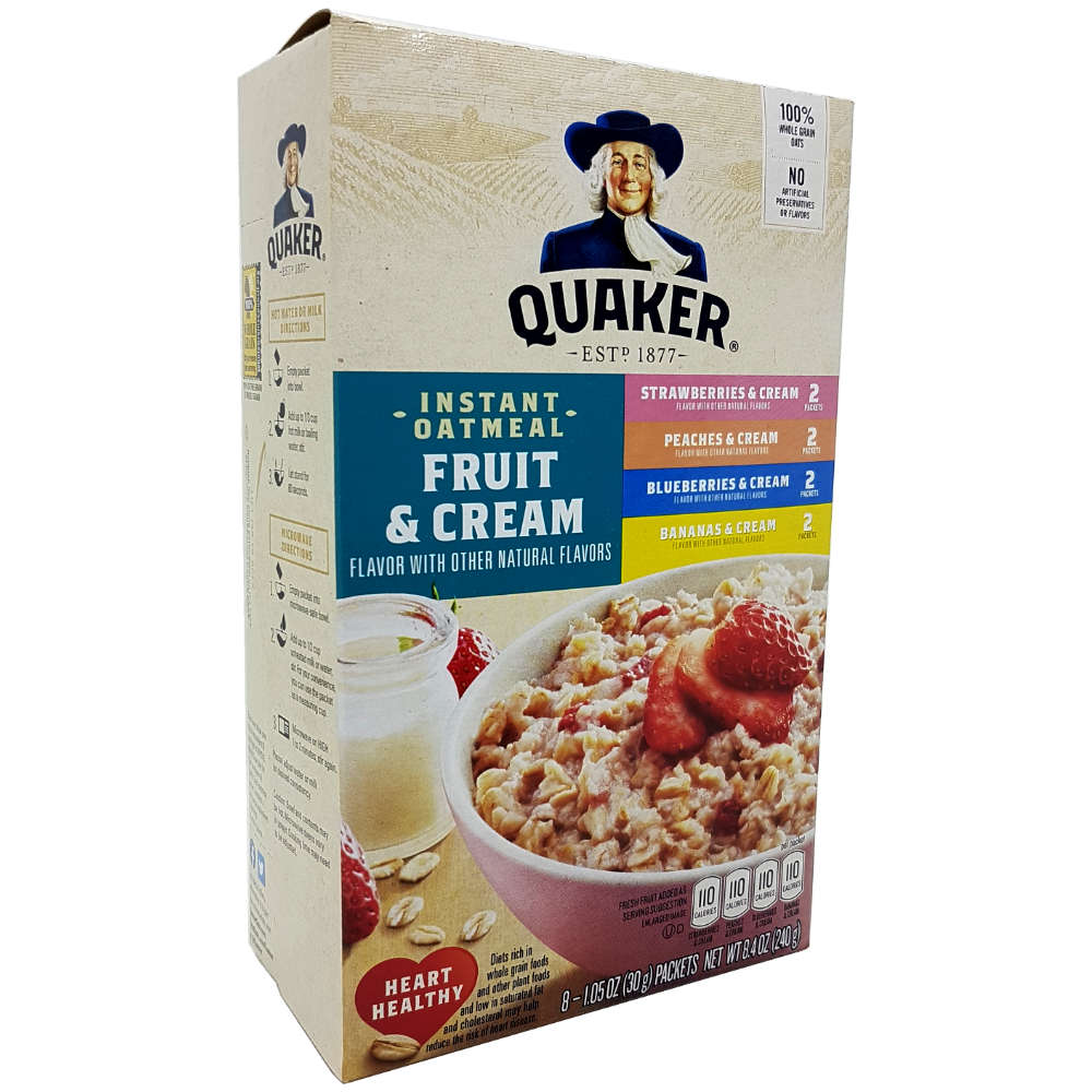 Quaker instant Oatmeal Artifical Fruit&Cream (MHD 06.05.2026)
