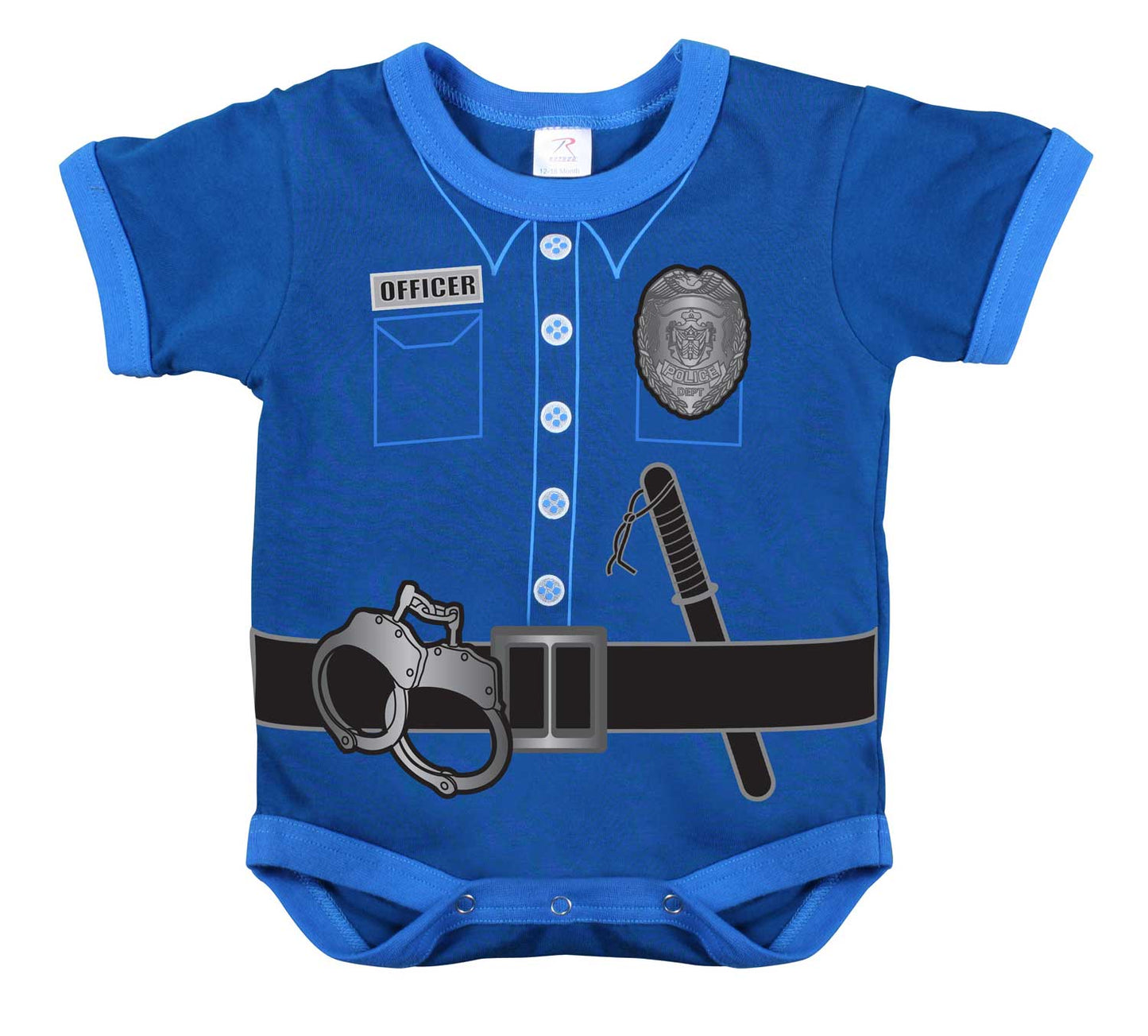 Kurzärmliger Baby Body "Police" Uniform