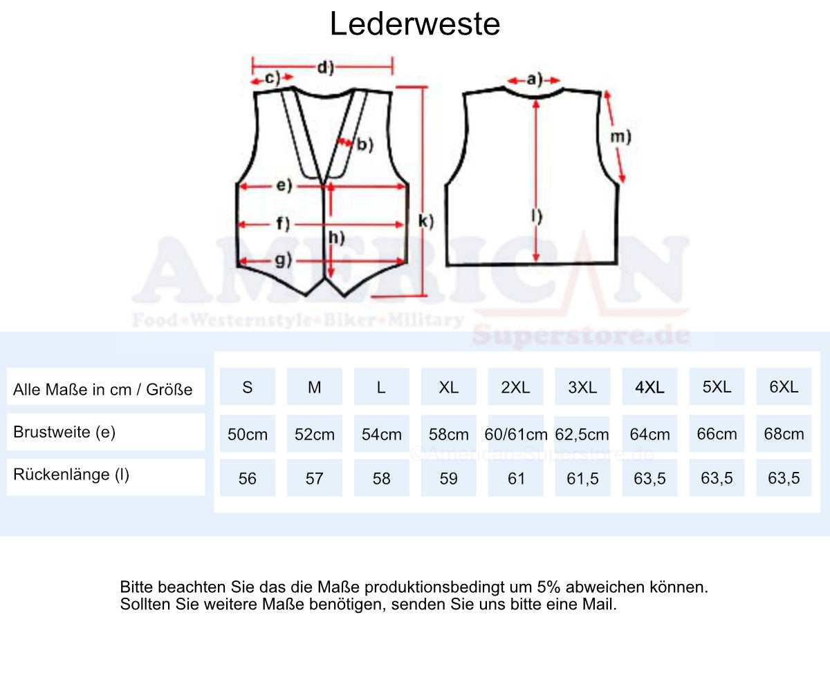Schwarze Lederweste, Bikerweste mit Druckknöpfen