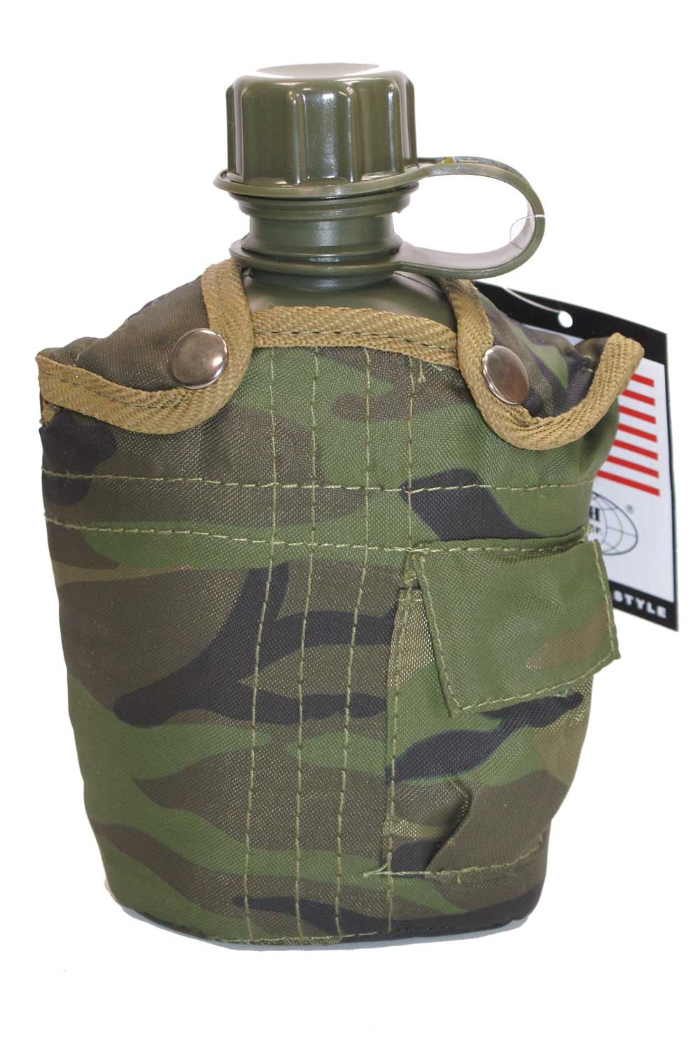 Feldflasche mit Nylonbezug, verschiedene Farben, 1 Liter