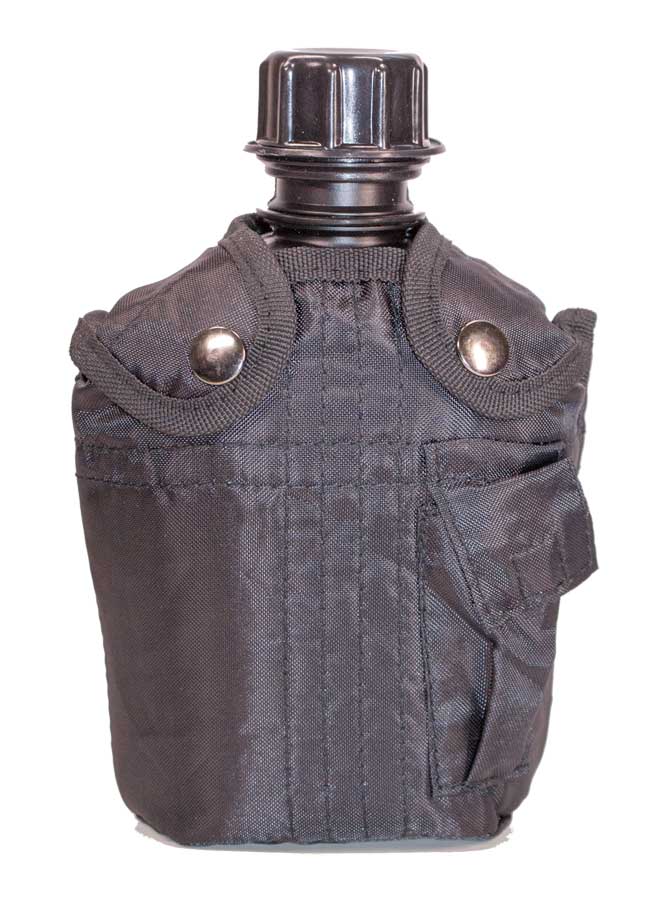 Feldflasche mit Nylonbezug, verschiedene Farben, 1 Liter