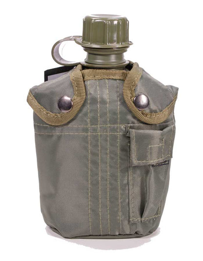Feldflasche mit Nylonbezug, verschiedene Farben, 1 Liter