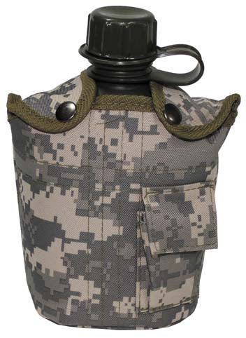 Feldflasche mit Nylonbezug, verschiedene Farben, 1 Liter