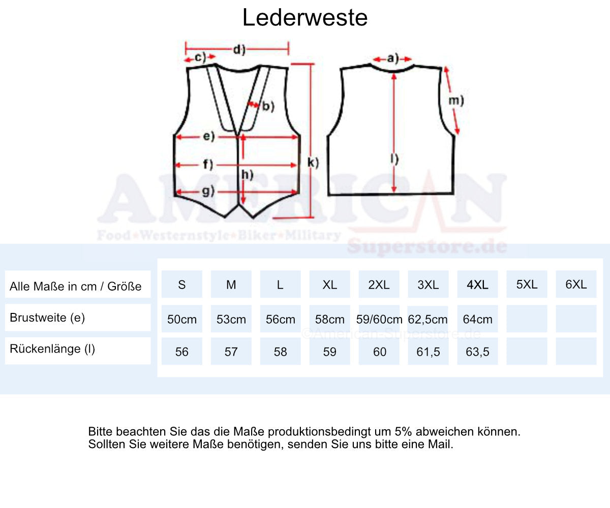 Schwarze Lederweste, Bikerweste mit seitlicher Schnürung und Druckknöpfen