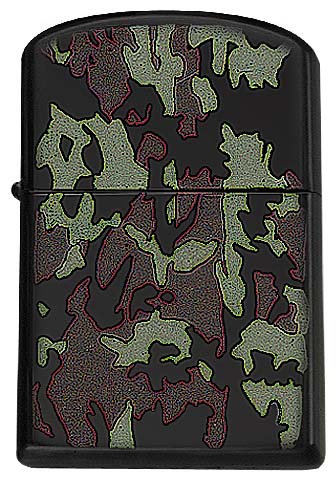 Benzin-Sturmfeuerzeug, woodland camouflage