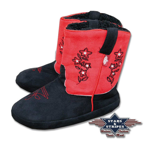 Cuddly - Westernboot als warm gefütterter Hausschuh