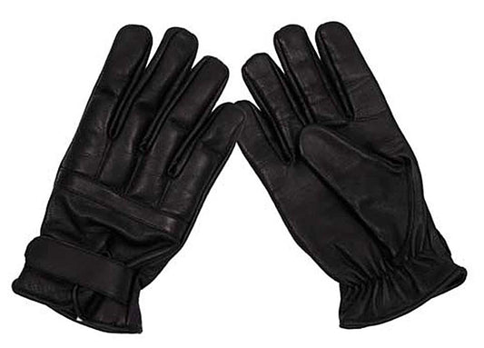 Lederhandschuhe, schwarz, mit Quarzsandfüllung, Security,