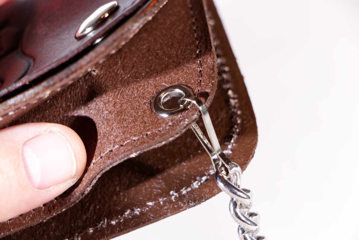 Biker,Trucker Wallet, Geldbörse Kreuz & Tribals, U.S.A. Rindsleder