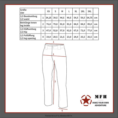 Schwarze Kampfhose / Security mit doppelten Knien, Hintern