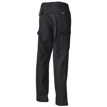 Schwarze Kampfhose / Security mit doppelten Knien, Hintern