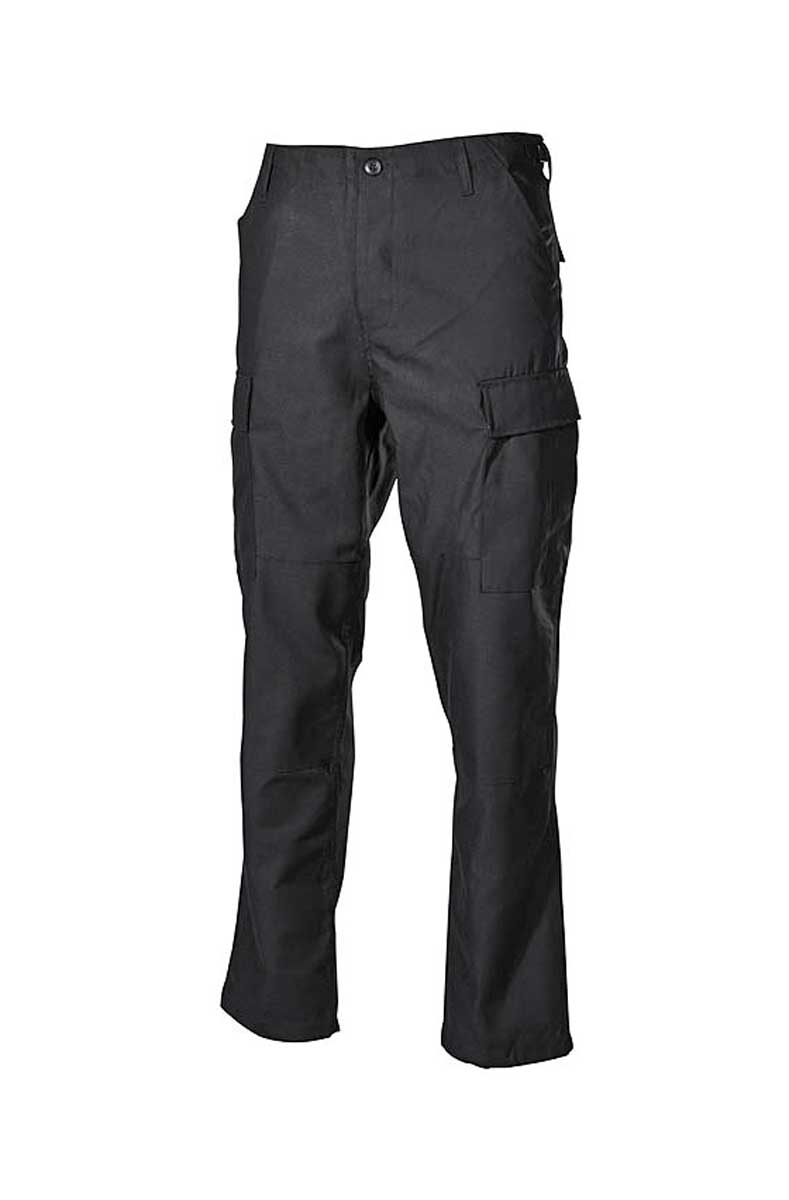 Schwarze Kampfhose / Security mit doppelten Knien, Hintern