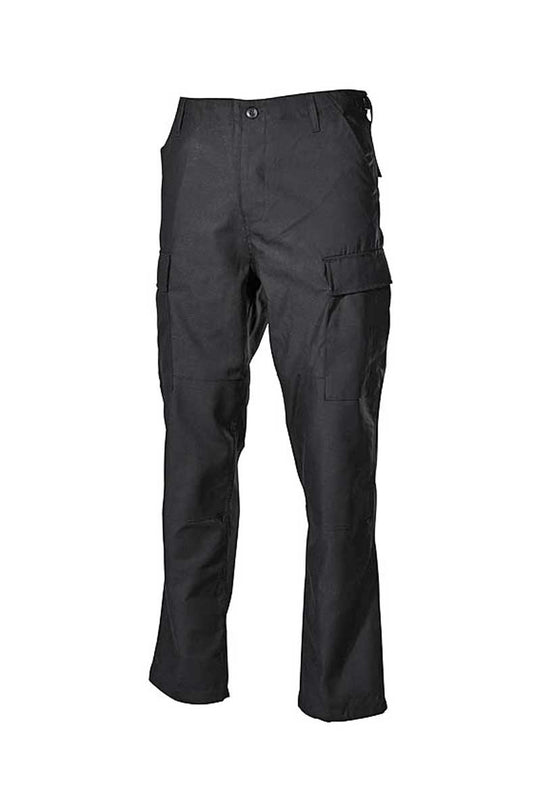 Schwarze Kampfhose / Security mit doppelten Knien, Hintern