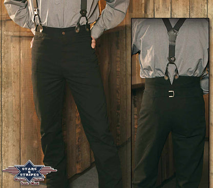 Westernhose Old Style Hose Cowboy Line Dance, schwarz Stars&Stripes Dillon