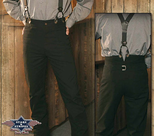 Westernhose Old Style Hose Cowboy Line Dance, schwarz Stars&Stripes Dillon