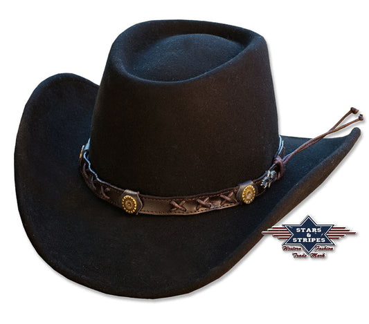 Filzhut, Westernhut -Gambler-, Wollfilzhut von Stars&Stripes