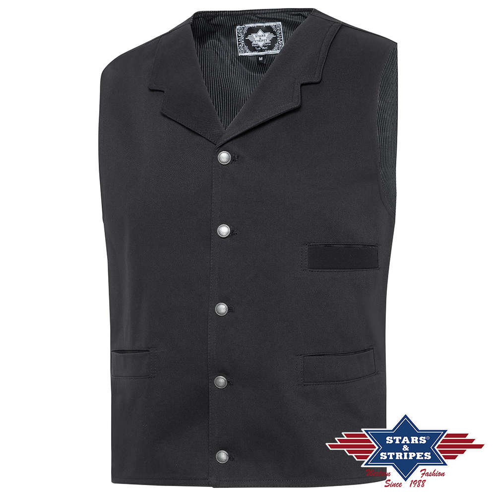 Schwarze Old-Style Weste Earp v. Stars&Stripes