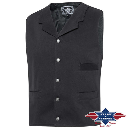 Schwarze Old-Style Weste Earp v. Stars&Stripes