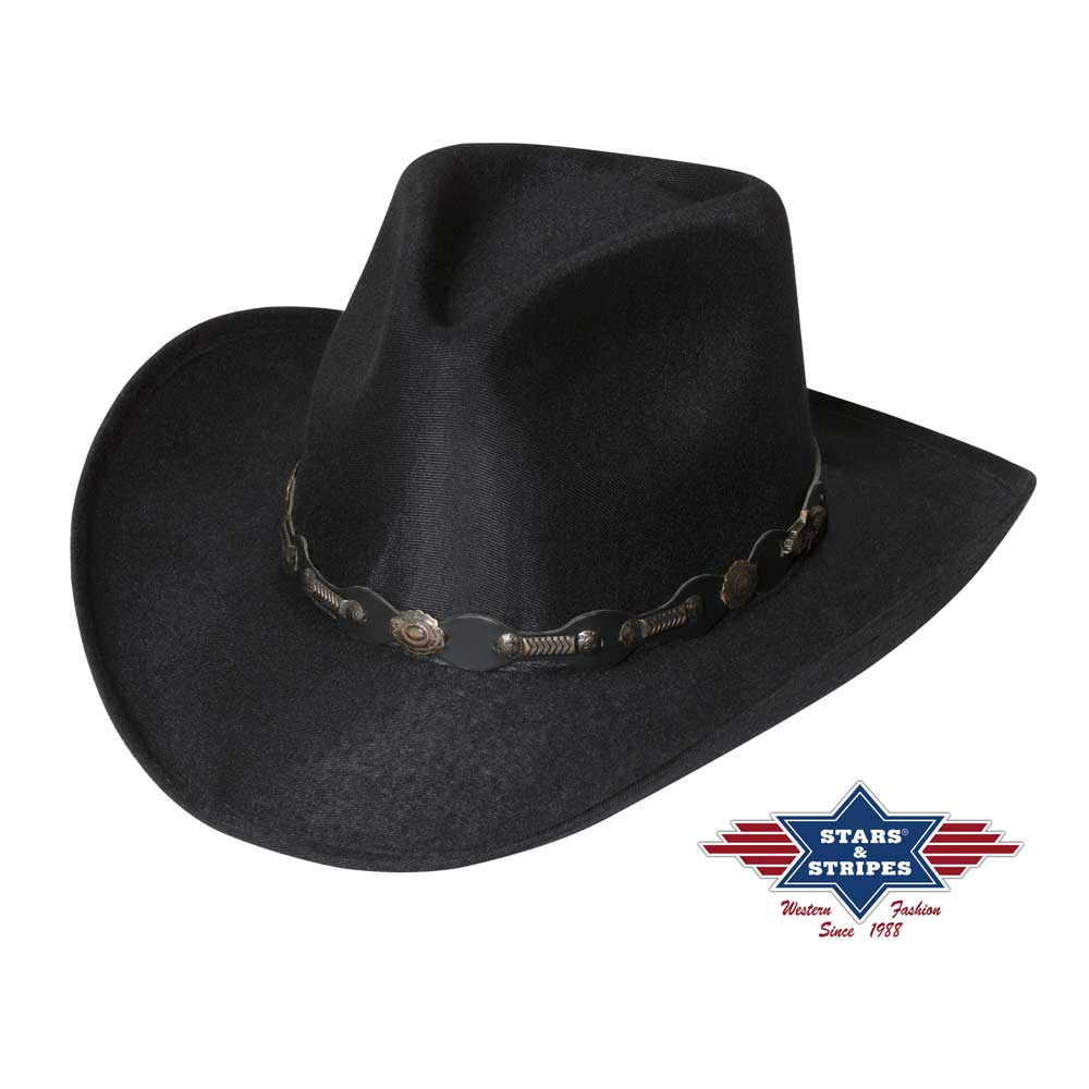 Formstabiler mexikanischer Fauxfelthut Westernhut Cowboyhut -Atlanta-