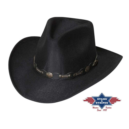 Formstabiler mexikanischer Fauxfelthut Westernhut Cowboyhut -Atlanta-