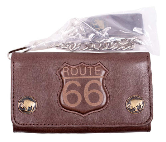 Wallet, Geldbörse "Route 66", Rindsleder braun