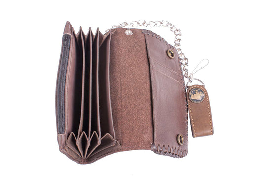 Wallet, Geldbörse "Route 66", Rindsleder braun