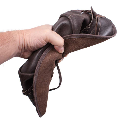 Outdoor Lederhut knautschbar mit Kinnband/Hutband