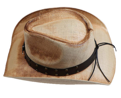 Strohhut Cowboyhut Westernhut -Longhorn- Hutband