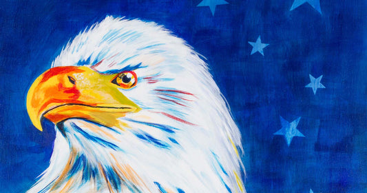 Adler, Weißkopfseeadler, American Eagle, modernes Acrylbild auf Keilrahmen 80cm x 60cm, signiertes Originalbild