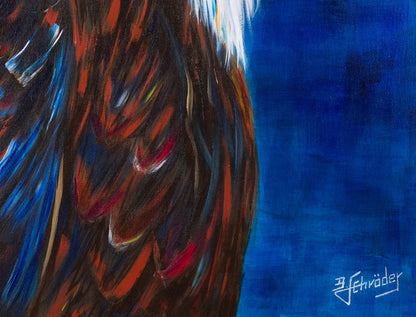 Adler, Weißkopfseeadler, American Eagle, modernes Acrylbild auf Keilrahmen 80cm x 60cm, signiertes Originalbild