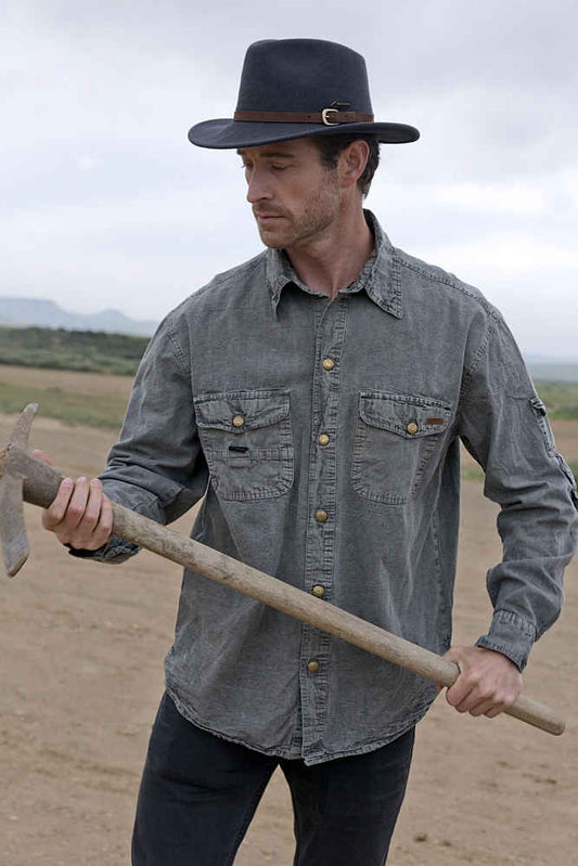 Scippis Outdoorhemd Herrenhemd Freizeithemd -Cowra- grau